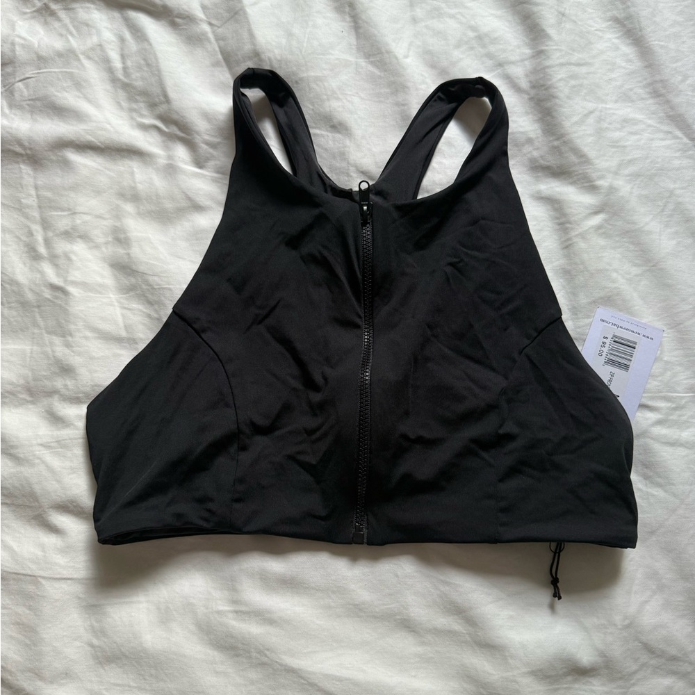 WeWoreWhat Black Zip-Front